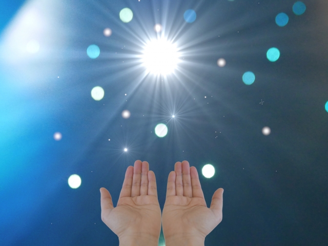 手のひら光